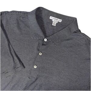 NWOT Peter Millar Polo Shirt Mens XXLarge Striped LOGO "Energy Spectrum''